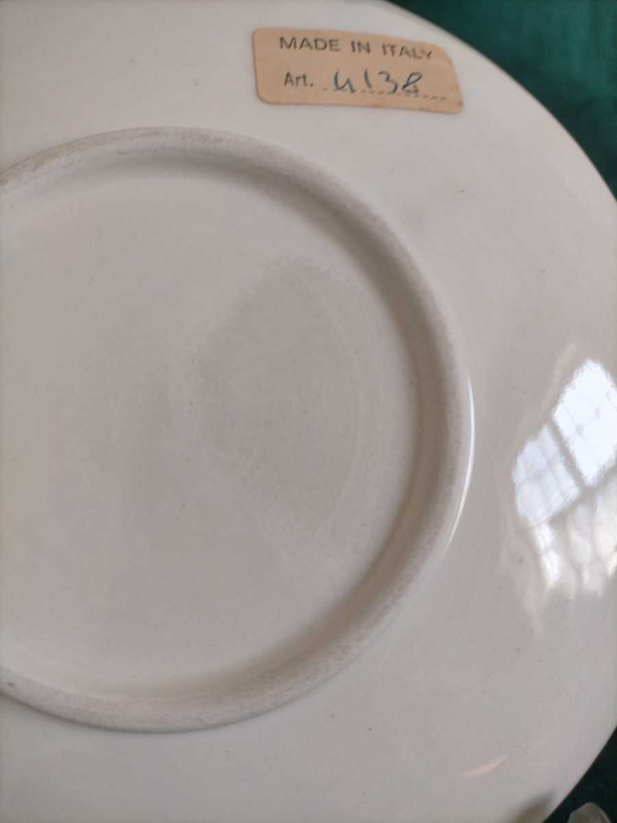  未使用保管品  イタリア製 手描きに素焼き エレガントなカップ＆ ソーサ  シリアル番号入り  の画像8