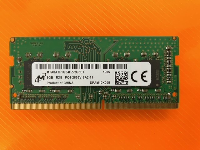 Micron Note用 8GB PC4-2666V(DDR4-21300) メモリー 動作OK 郵送発送 97840_画像1