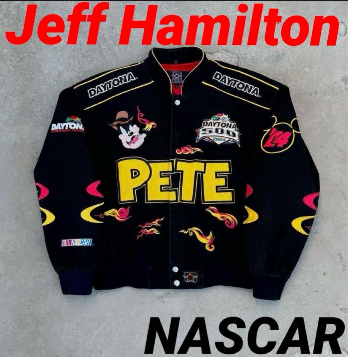 JHDESIGN NASCAR レーシングジャケット デイトナ ビンテージ 古着  ブルゾン ジャケット ジェフハミルトン US