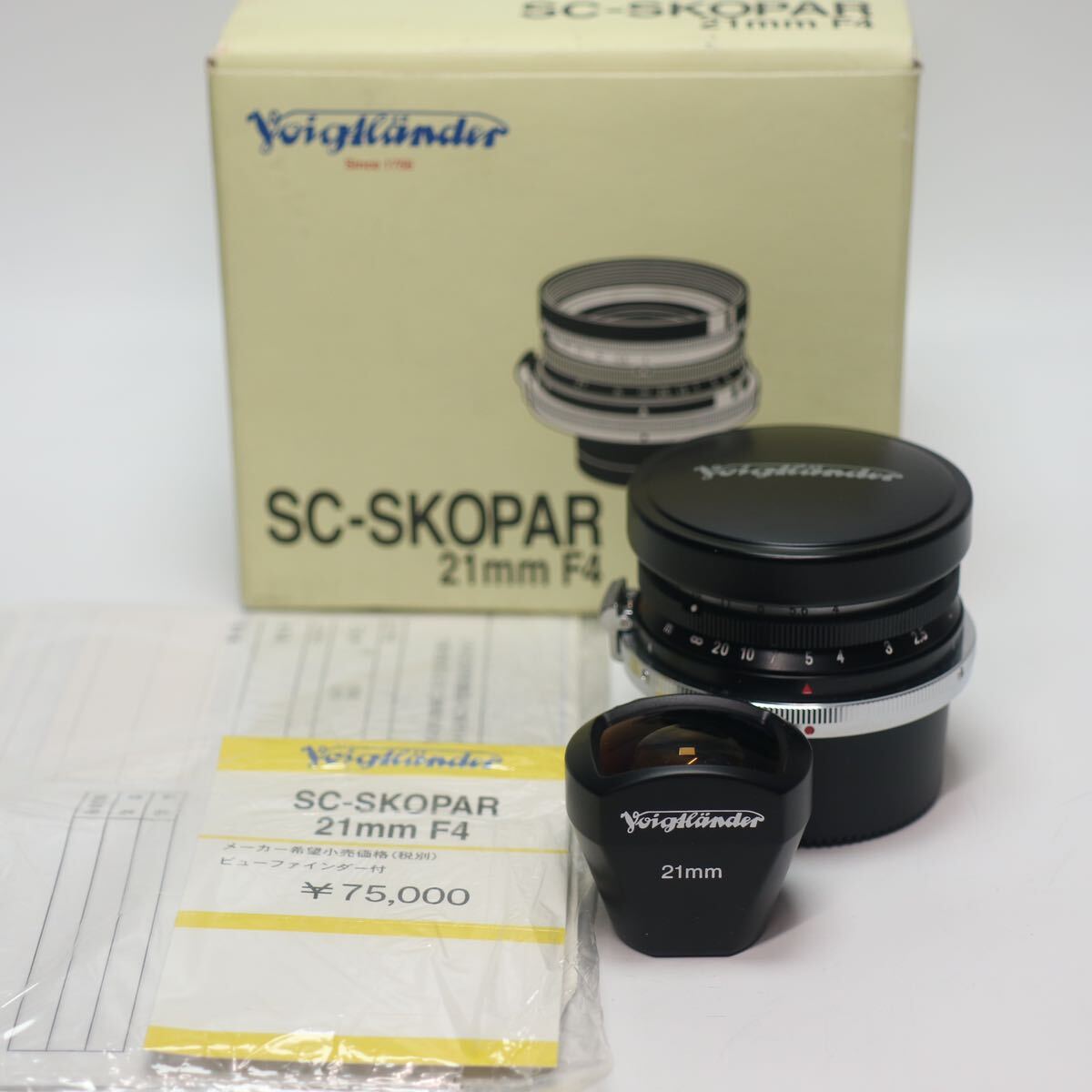28) Voigtlander フォクトレンダー SC-SKOPAR 21mm F4 純正ファインダー付きの画像1