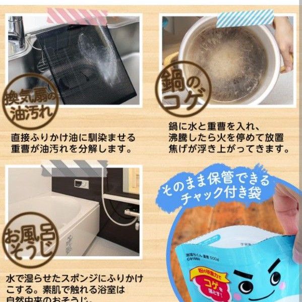 レック (LEC) レック 【激落ちくん】 重曹 粉末タイプ 500g/粉　2個　まとめ売り