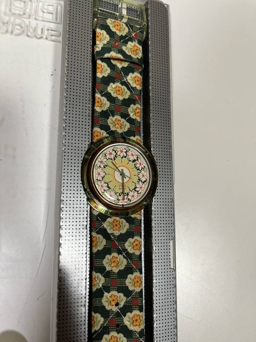 ☆ジャンク品☆ POP SWATCH ポップスウォッチ SWISS MADE スイス製 腕時計 3針 アナログの画像2