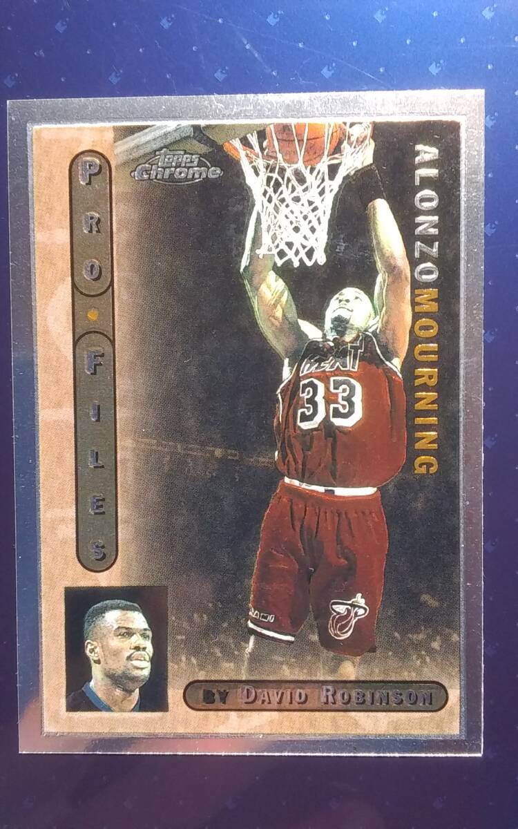 1996 topps Chrome MIAMI HEAT 【ALONZO MOURNING】 PRO FILES #PF-17の画像1