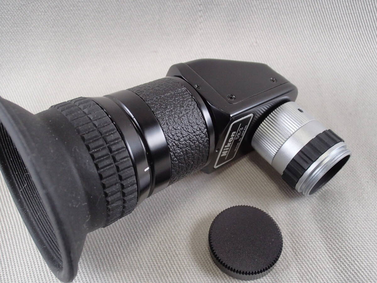 新品級？】Nikon/ニコン「アングルファインダー(DR-3) RIGHT ANGLE 」・アイピースアダプター(DK-18)・説明書・元箱入り_画像5