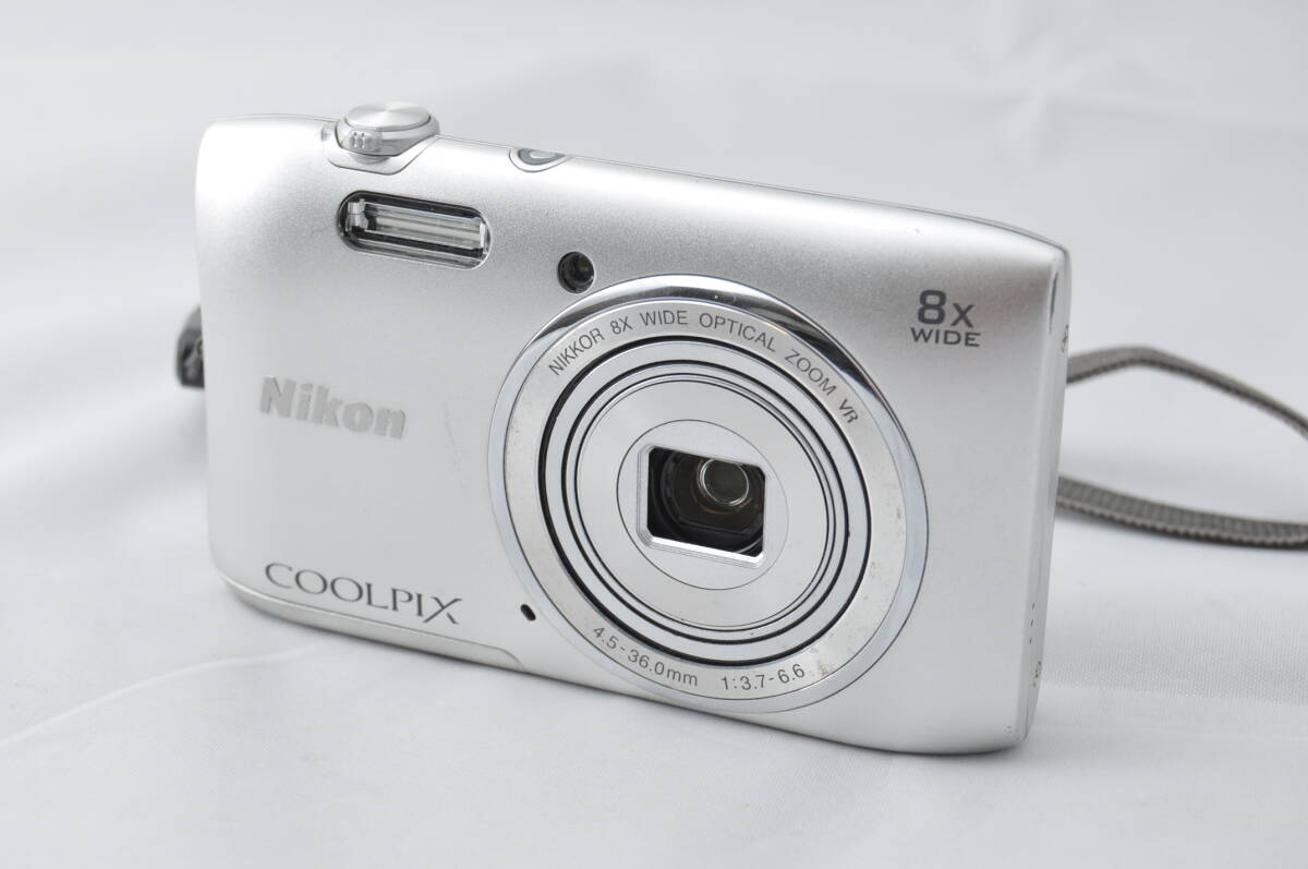 【送料無料 ジャンク】NIKON COOLPIX S3600 ニコン クールピクス コンパクトデジタルカメラ シルバー #B24317