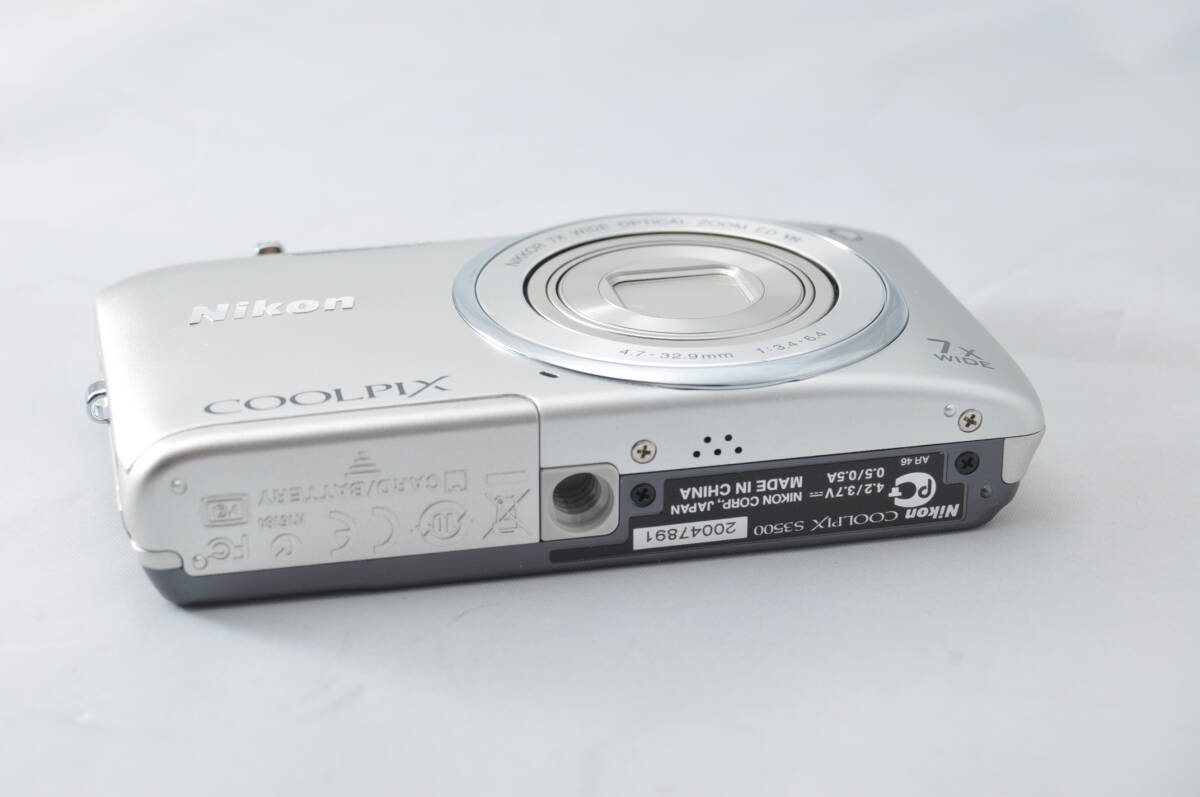 【送料無料】 Nikon ニコン COOLPIX S3500 シルバー コンパクトデジタルカメラ クールピクス #C24323の画像6
