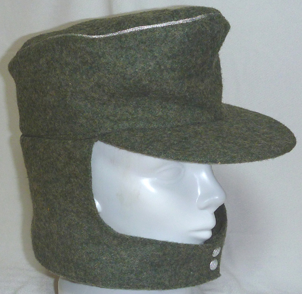 送料無料!ドイツ軍 将校用M43規格帽 猟兵帽章（柏葉章）付き サイズ約60.5センチ フィールドグレー（陸軍 軍帽 戦闘帽 軍服_画像6