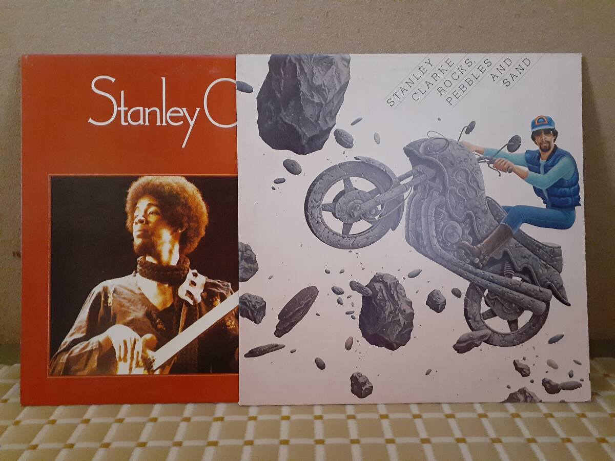 【二枚セット】スタンリー・クラーク Stanley Clarke　ROCKS, PEBBLES AND SAND＆STEREO TWO　LPレコード　説明書付き_画像1