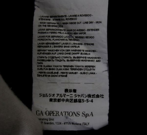●美品 エンポリオアルマーニ EMPORIO ARMANI カットソー Tシャツ USAサイズXLサイズ 長袖 綿 黒濃紺 ネイビー 服 F4535_画像7