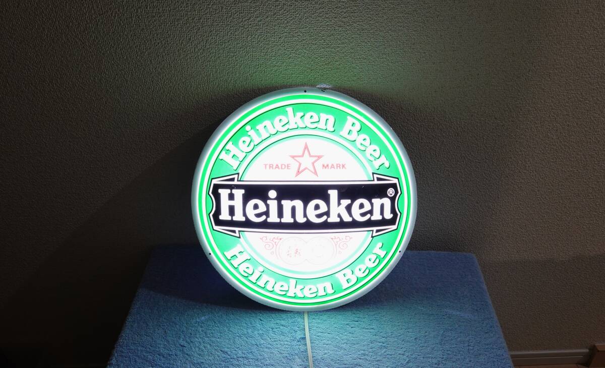 ① высокий ne талон Heineken LED лампа для вывески ② жестяная пластина производства табличка. комплект 