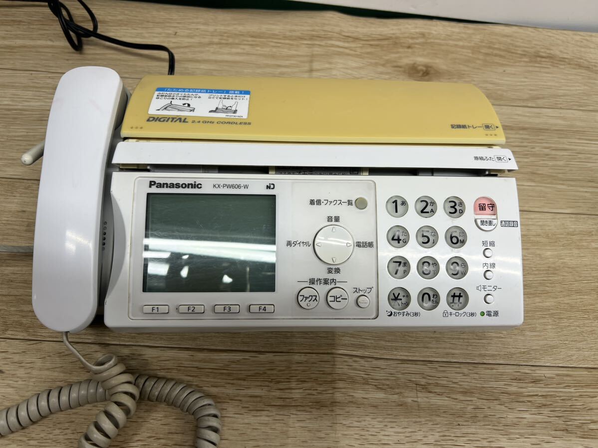 Panasonic パナソニック 電話 ファックス 親機 FAX KX-PW606-W 親機のみ 【管0323d】_画像1