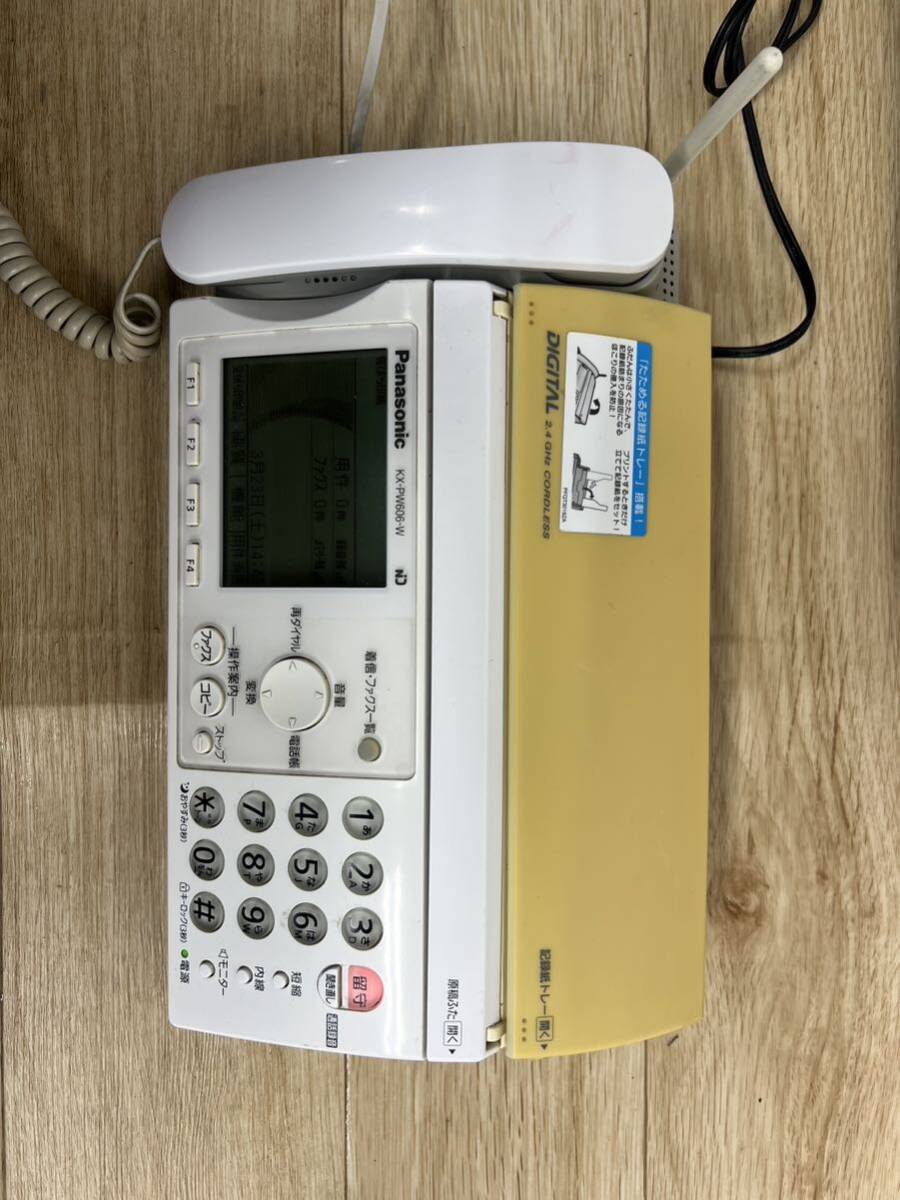 Panasonic パナソニック 電話 ファックス 親機 FAX KX-PW606-W 親機のみ 【管0323d】_画像4