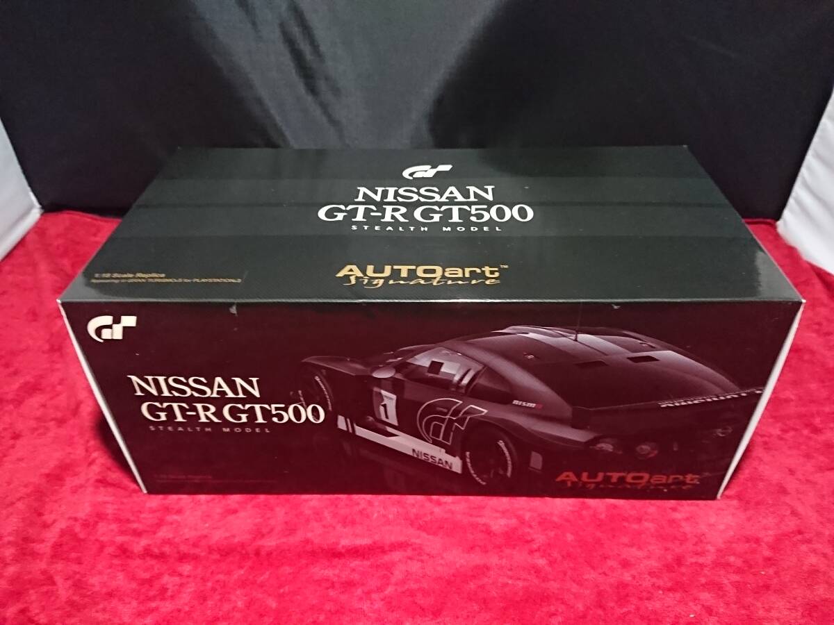 オートアート signature 1/18 NISSAN GT-R GT500 STEALTH MODEL/ステルスモデル GT 日産【ヘルメット・説明書・シリアル付属】の画像1