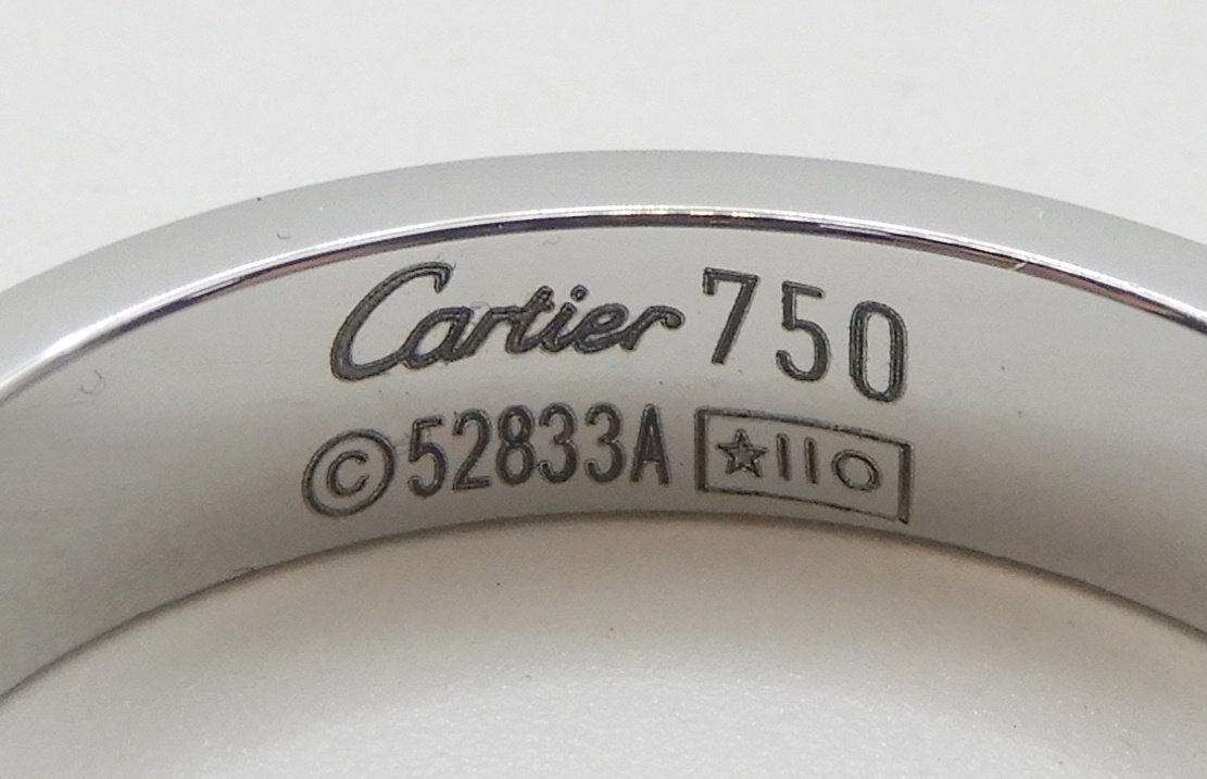 Cartier カルティエ☆ラブリング 指輪 22号 750WG 52833A ☆110 約3.6g ホワイトゴールド☆美品☆Z0302739の画像6