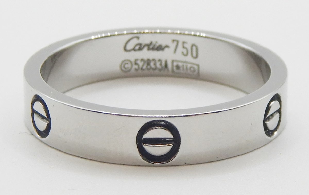 Cartier カルティエ☆ラブリング 指輪 22号 750WG 52833A ☆110 約3.6g ホワイトゴールド☆美品☆Z0302739の画像2