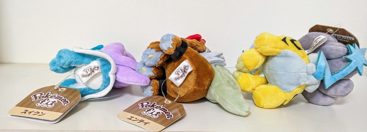 【バラ売り不可】ポケモン　スイクン　エンテイ　ライコウ　3犬  ぬいぐるみ　Pokmon fit　最初期版　