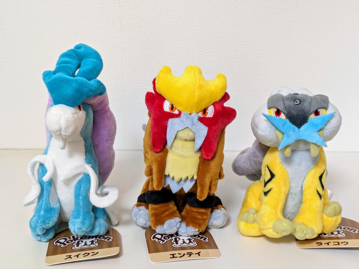 バラ売り不可】ポケモン スイクン エンテイ ライコウ 3犬 バラ売り不可】ポケモン スイクン エンテイ ライコウ 3犬