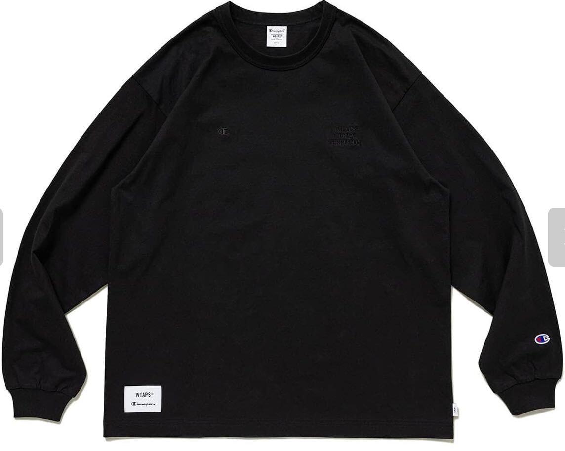 WTAPS 24ss ACADEMY / LS / COTTON. CHAMPION 232HBCHD-CSM02S BLACK XLサイズ_画像1