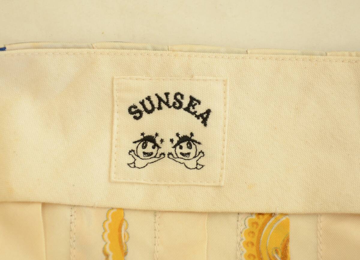 初期 SUNSEA サンシー バンダナ ビンテージ スカーフ リメイク 巻きスカート エプロン シルク_画像3