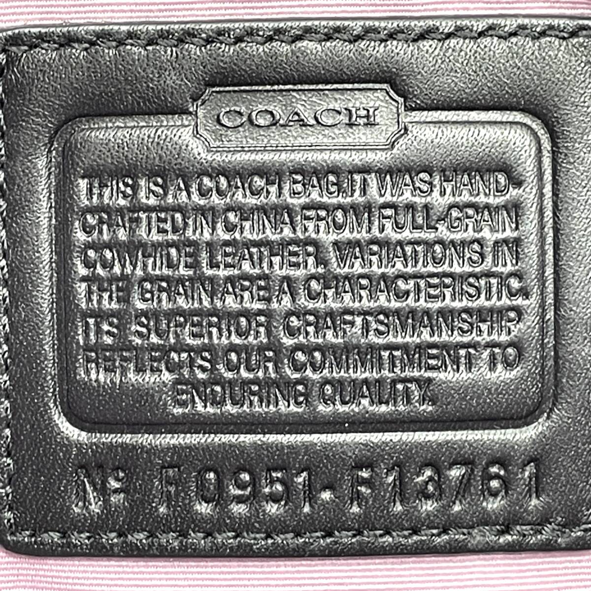 ◇美品 格安スタート◇ COACH コーチ ハンドバッグ トートバッグ ターンロック エナメル ブラック 黒 腕掛け シルバー金具の画像9