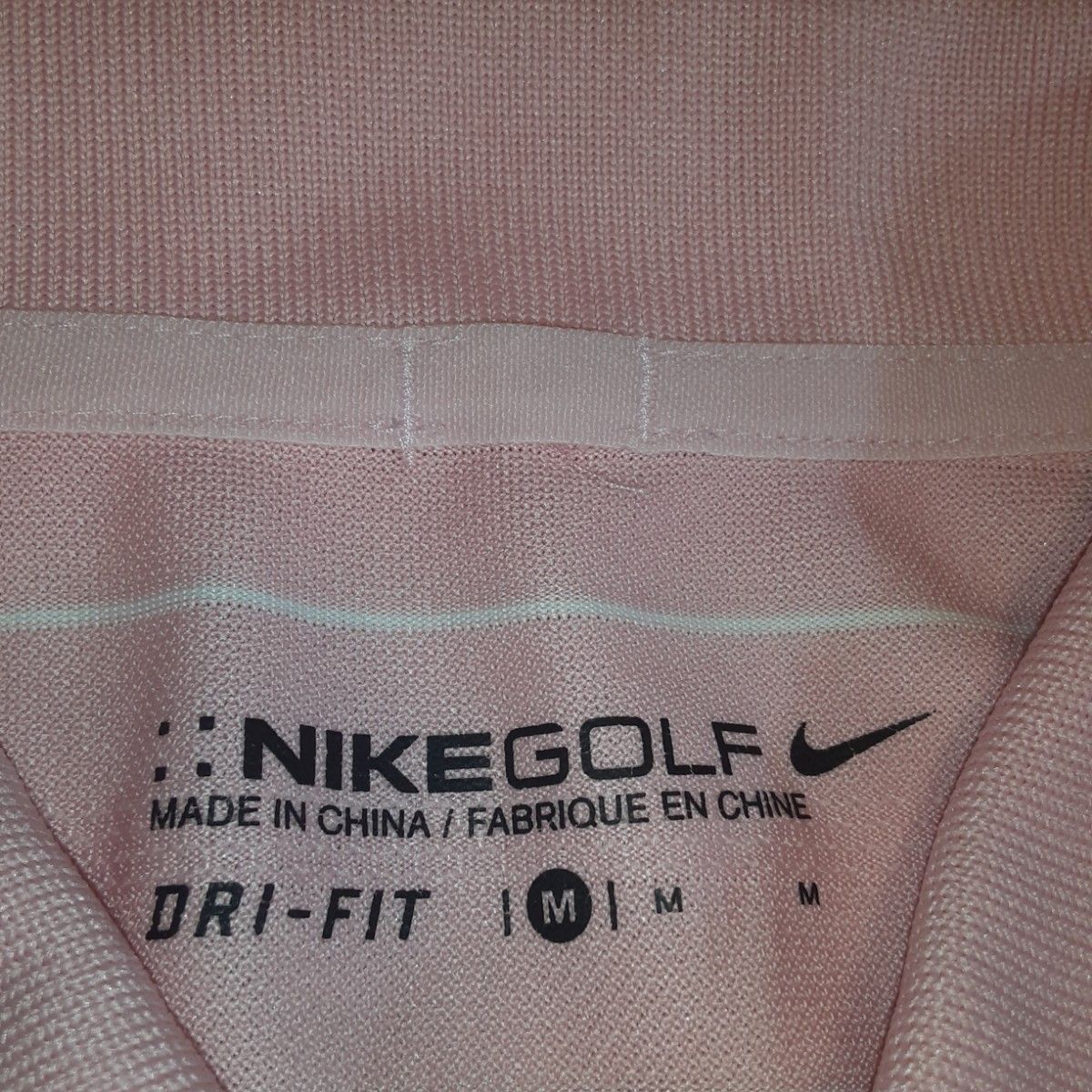 NIKE GOLF メンズポロシャツ　ピンク/ホワイト　M