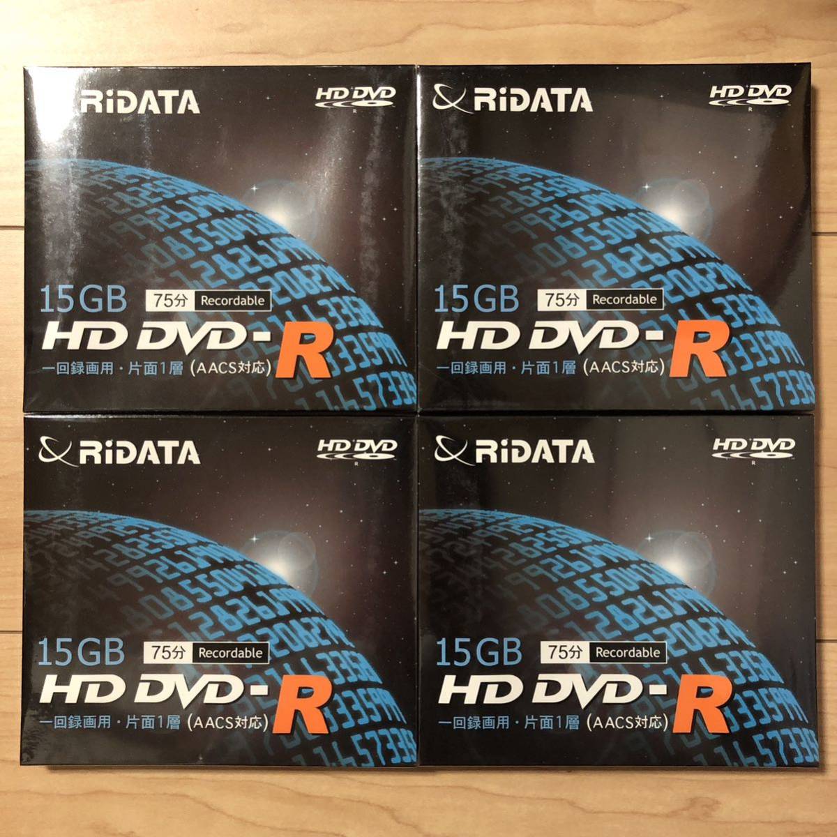 【台湾製】RiDATA 録画用HD DVD-R 15GB 75分 LTH 4枚組_画像1