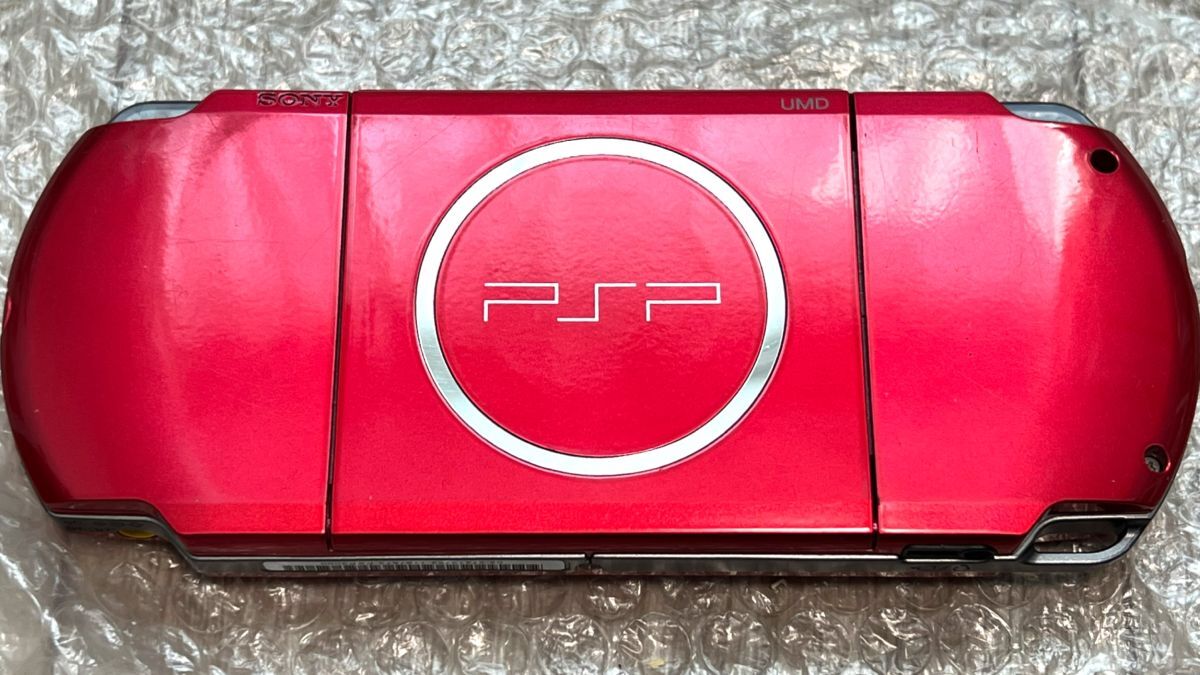〈動作確認済み・最終型〉PSP-3000 本体 ラディアントレッド ＋メモリースティック 8GB PlayStation Portable 薄型_画像4