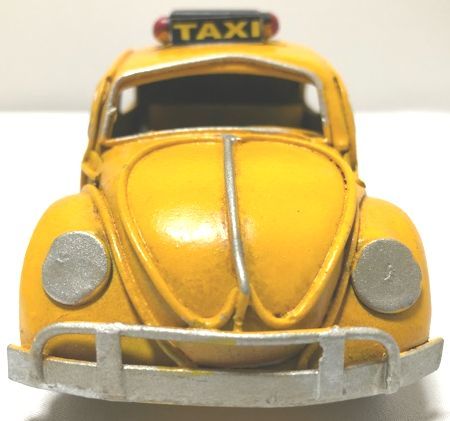  one point thing tin plate. toy series ⑧ Volkswagen taxi manner tin plate ornament retro living furniture antique car Vintage Insta .. model 