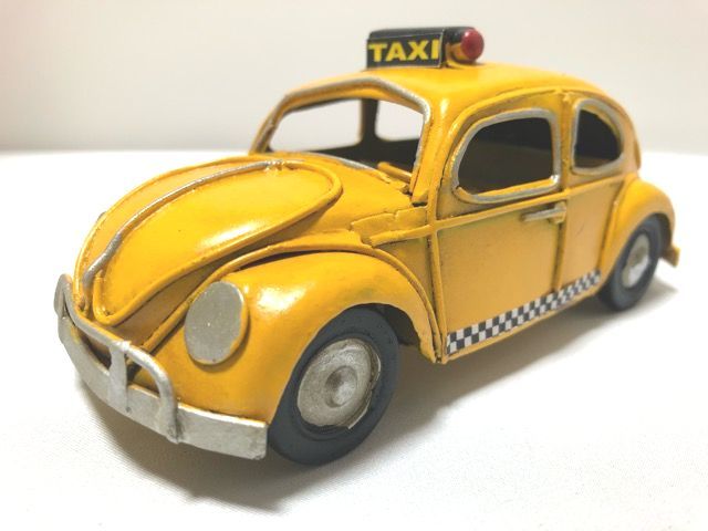  one point thing tin plate. toy series ⑧ Volkswagen taxi manner tin plate ornament retro living furniture antique car Vintage Insta .. model 