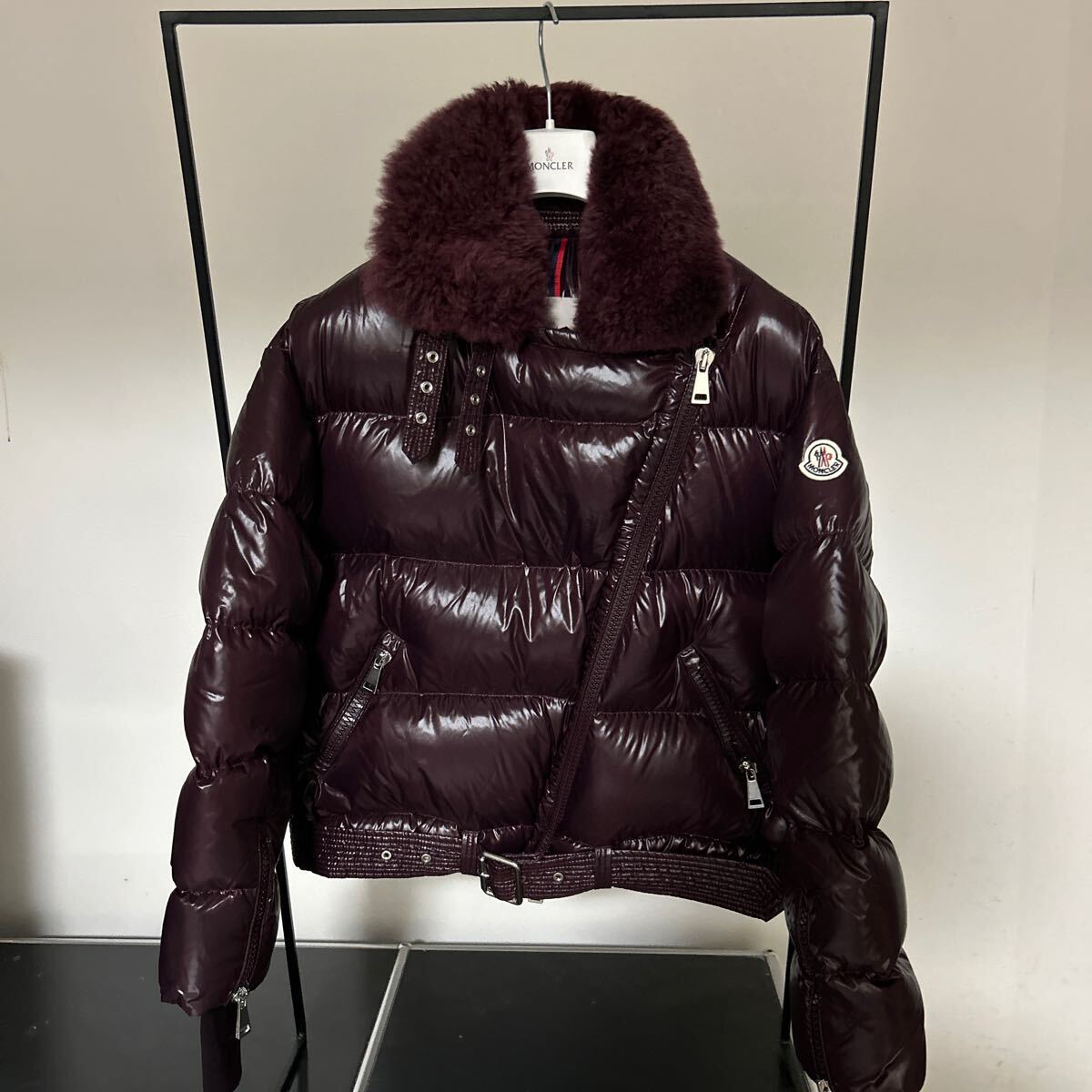 モンクレール★MONCLER★リアルファーライダースダウン★サイズ3_画像1