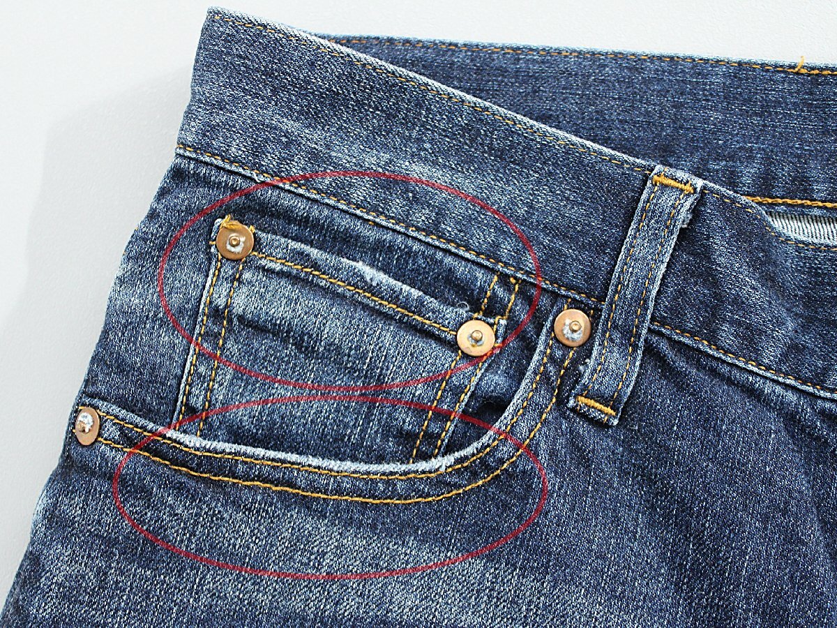 美品 23区denim 洗える/ストレッチブルーデニムパンツ 青38 ak790_画像7