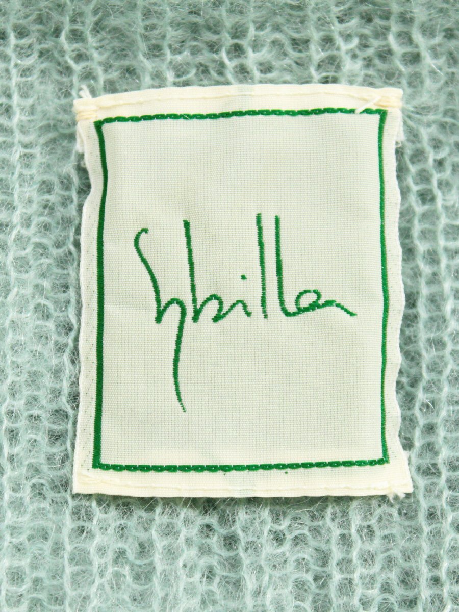 Sybilla/シビラ ハイネックローゲージモヘヤニットプルオーバー 青緑M mg826_画像10