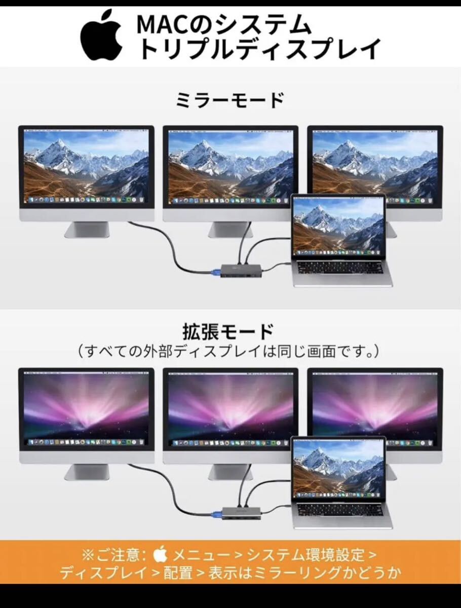 NOVOO トリプルディスプレイ 12-in-1 USB-C ドッキングステーション 人気 USB C ハブ_画像3