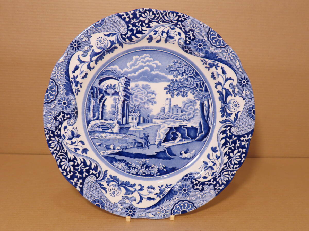スポード ブルー イタリアン プレート 皿 Spode 飾り皿_画像7