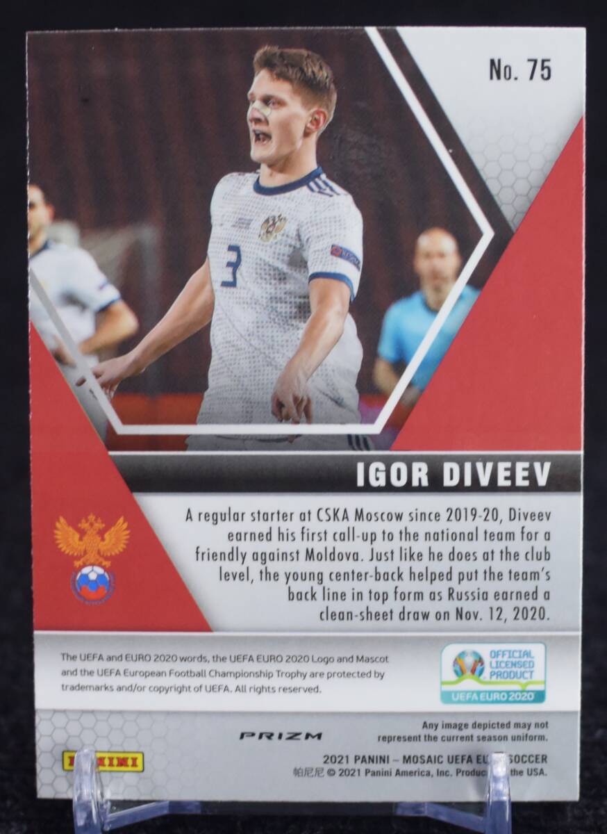 2020-21 Panini Mosaic Prizm Silver Igor Diveev FIFA サッカー ルーキー カード Russia_画像2