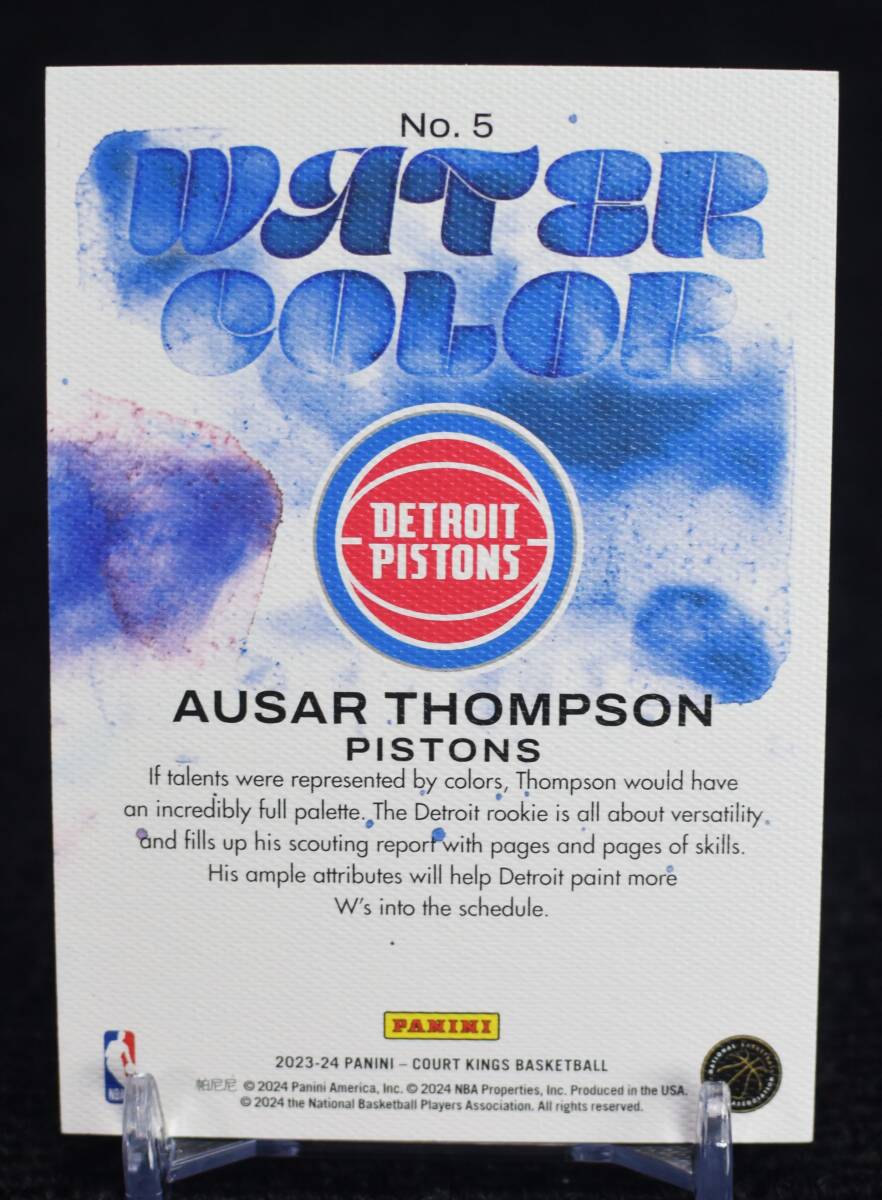 2023-24 Panini Court Kings RC Ausar Thompson オーサー トンプソン Detroit Pistons NBA カード ルーキー_画像2