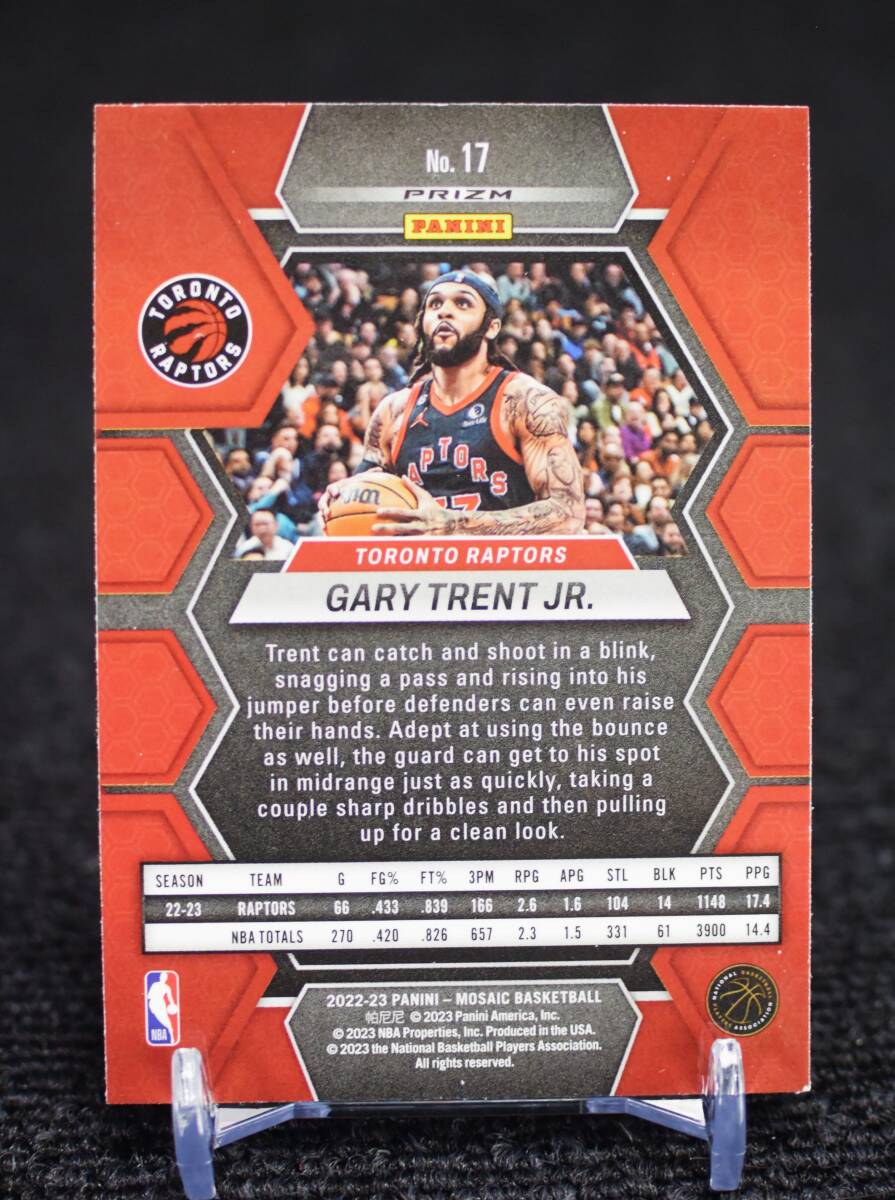 2022-23 Panini Mosaic Fast Break Silver Prizm Gary Trent Jr ゲイリー トレント ジュニア NBAカード Toronto Raptors_画像2