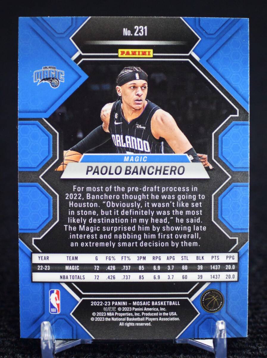 2022-23 Panini Mosaic Paolo Banchero パオロ バンチェロ NBA カード ルーキー Orlando Magic オーランド マジック_画像2