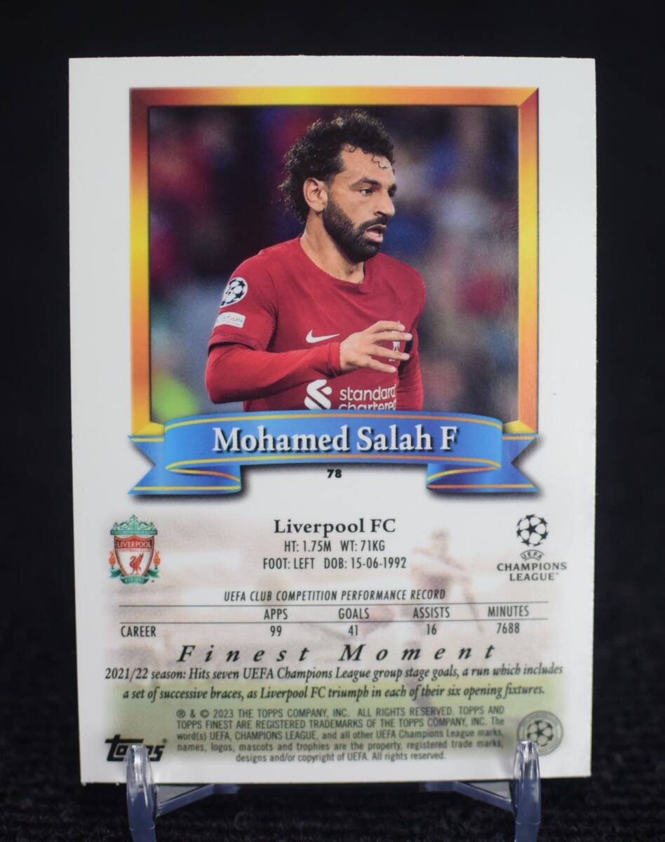 2023 Topps Finest Flashbacks Mohamed Salah モハメド サラー Liverpool _画像3