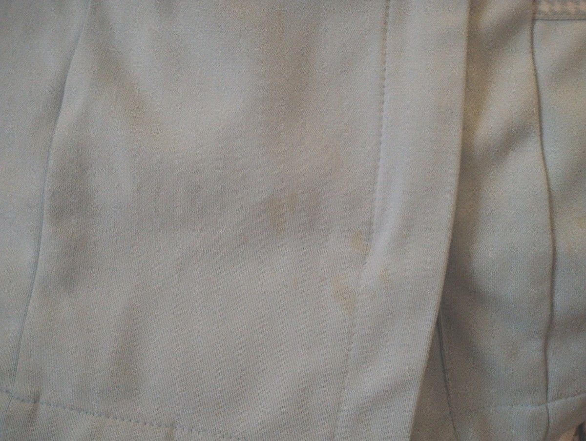 ナース服　ルコックスポルティフ　看護師　チェックテープジャケット　ブルーUQW1014　ストレッチ素材　半袖　スクラブ　 白衣