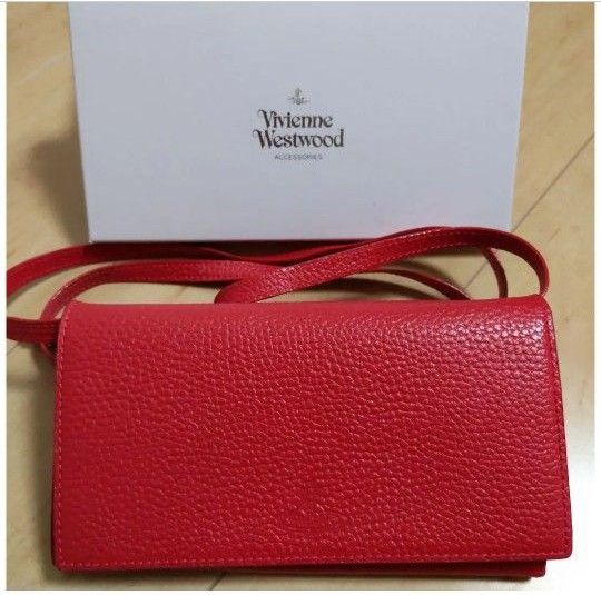 極 美品 Vivienne Westwood 長財布 スマホショルダー バッグ レザー 斜め掛け 財布 バッグ ウォレット