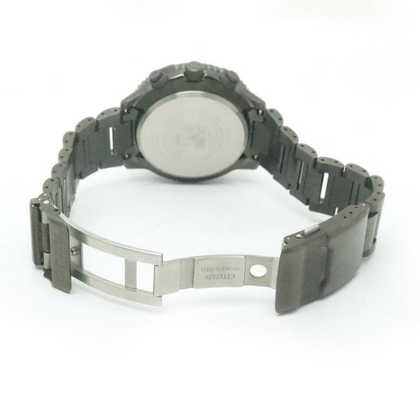 中古 美品 CITIZEN シチズン エコドライブ メンズ 腕時計 ステンレス 電波ソーラー E660-8115_画像3