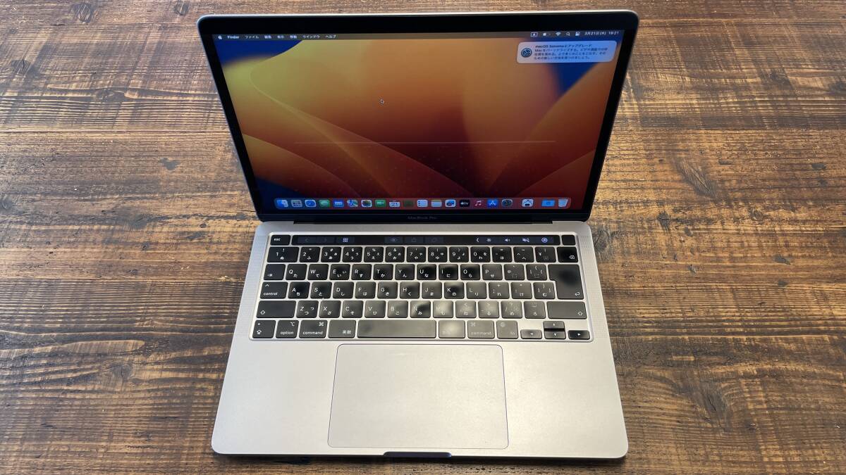 美品　Apple MacBook Pro 13inch A2338 M1 8コア メモリ16GB SSD512GB 付属品：箱、充電器ケーブル未使用_画像1