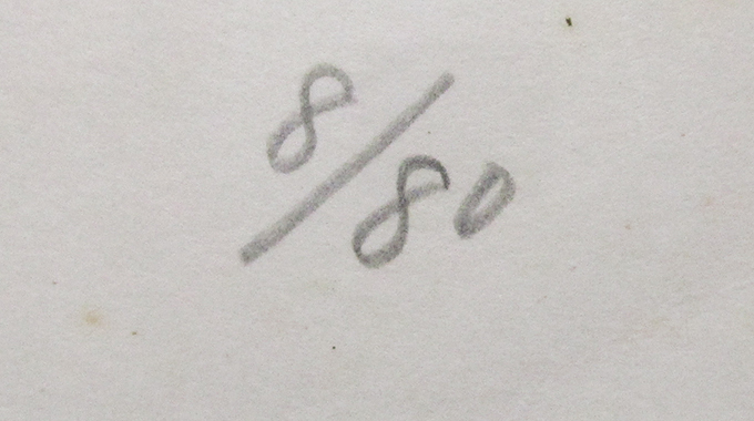 靉嘔（アイ・オー/Ay-o）『アダムとイヴ』リトグラフ　ed.8/80. 鉛筆サイン　額付き（箱なし）　1958年制作_画像5