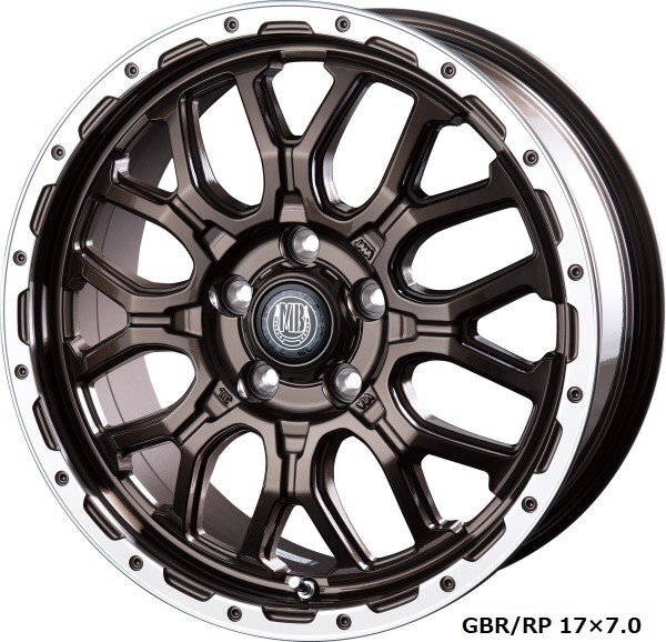 INTER MILANO MUD BAHN XR-800M 150系ランドクルーザープラド 17インチ アルミホイール 5本セット 17×7.5J +25 PCD139.7 6穴GBR/RP