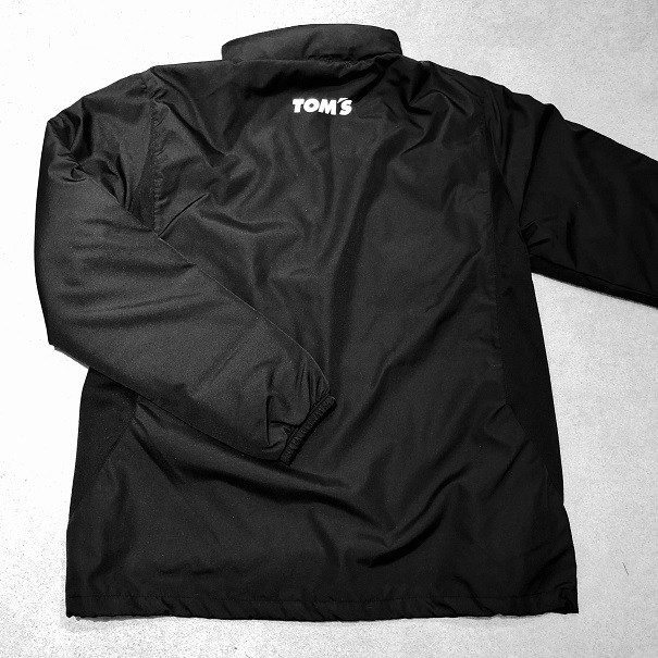 TOM'S トムス 裏フリース ジップジャケット ブラック 黒 サイズ：L 左胸＆背面上 TOM'Sロゴ入り ファッションの画像2