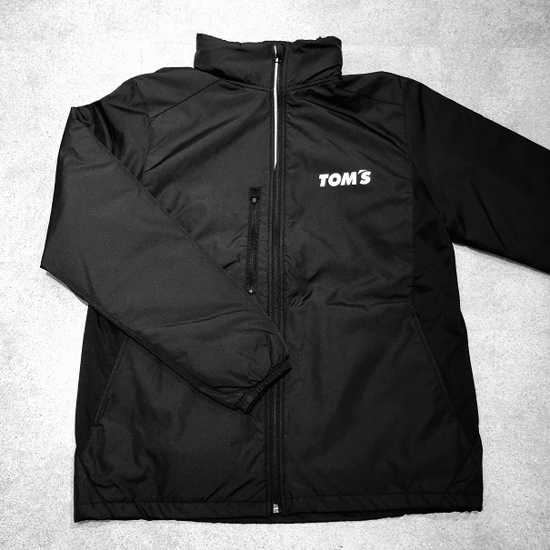 TOM'S トムス 裏フリース ジップジャケット ブラック 黒 サイズ：L 左胸＆背面上 TOM'Sロゴ入り ファッションの画像1