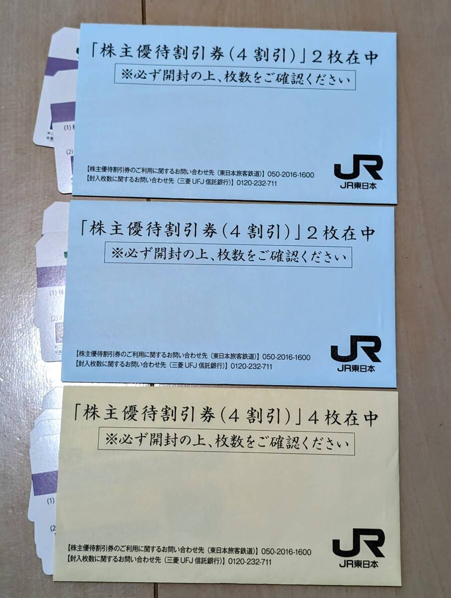 匿名送料込）JR東日本 株主優待割引券 8枚 有効期限2024年6月30日_画像1