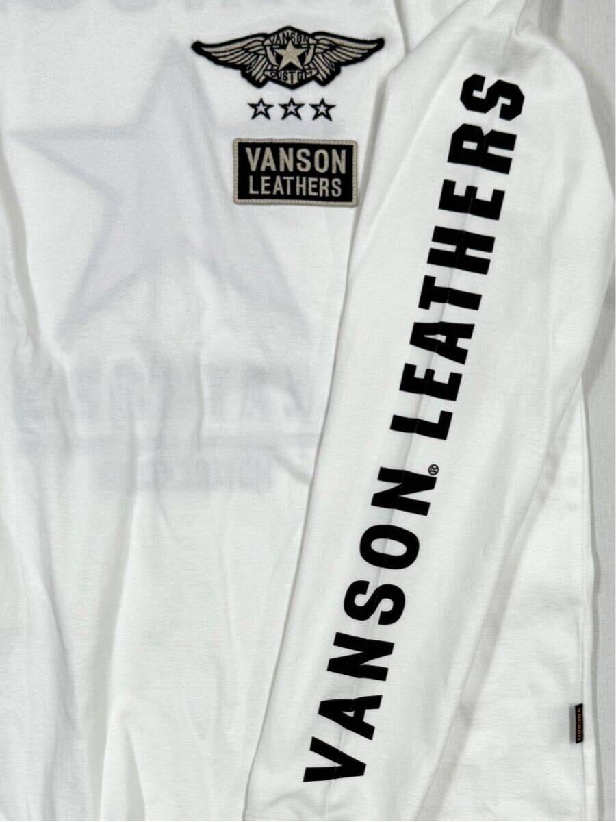 VANSON バンソン ロンTee 天竺 長袖Tシャツ NVLT-2401 オフホワイト Lサイズ_画像5