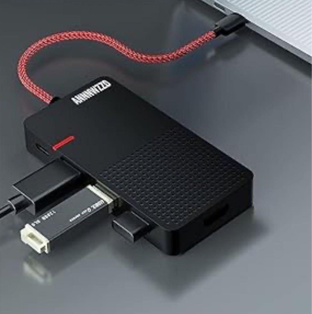 USB Cハブイーサネットアダプタ+マルチスマホ2ポート充電器の画像2